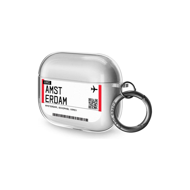 Amsterdam Boarding Pass AirPods Pro Case