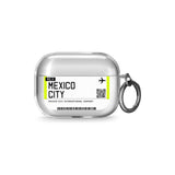 Mexico City Boarding Pass AirPods Pro Case