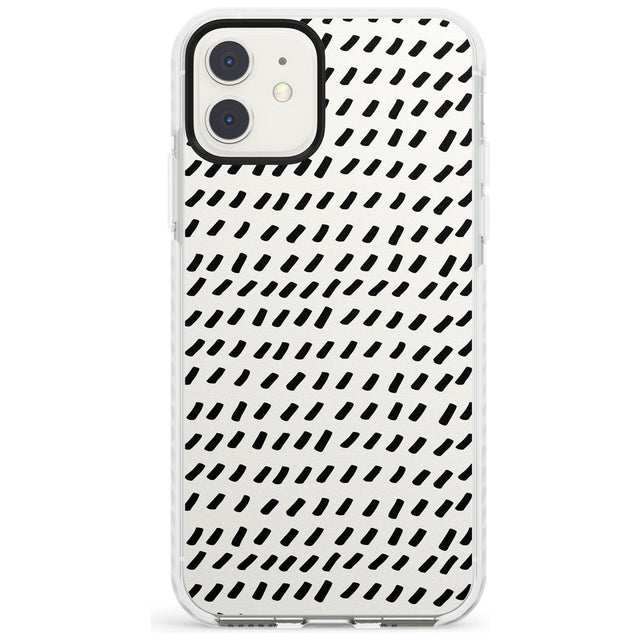 Hand Drawn Lines Pattern Impact Phone Case for iPhone 11