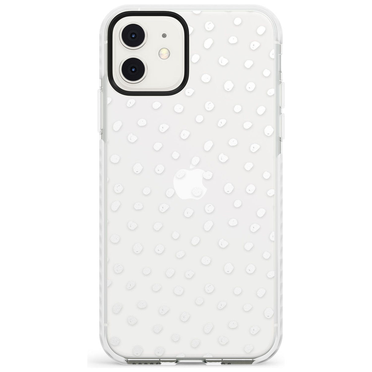 Messy White Dot Pattern Slim TPU Phone Case for iPhone 11