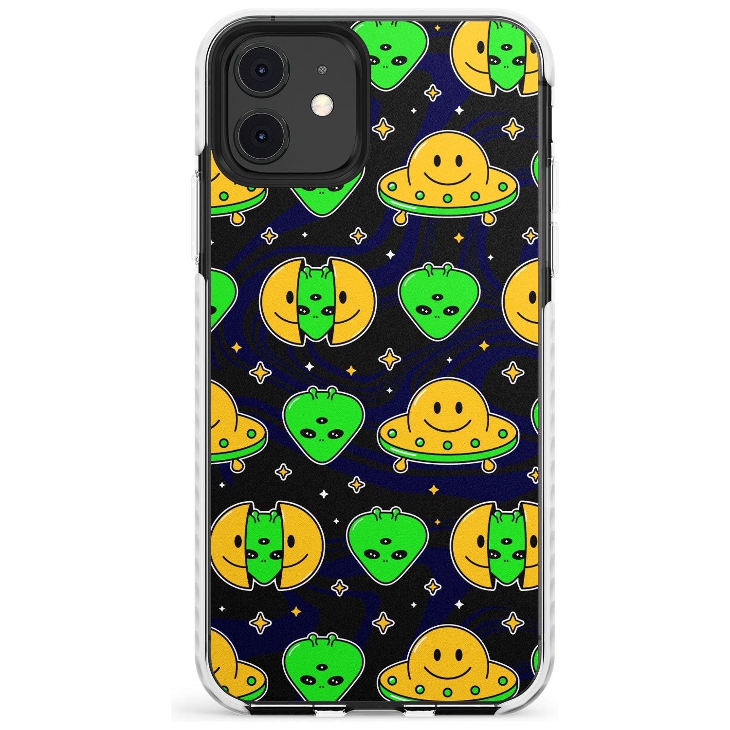 Alien Head Pattern Impact Phone Case for iPhone 11