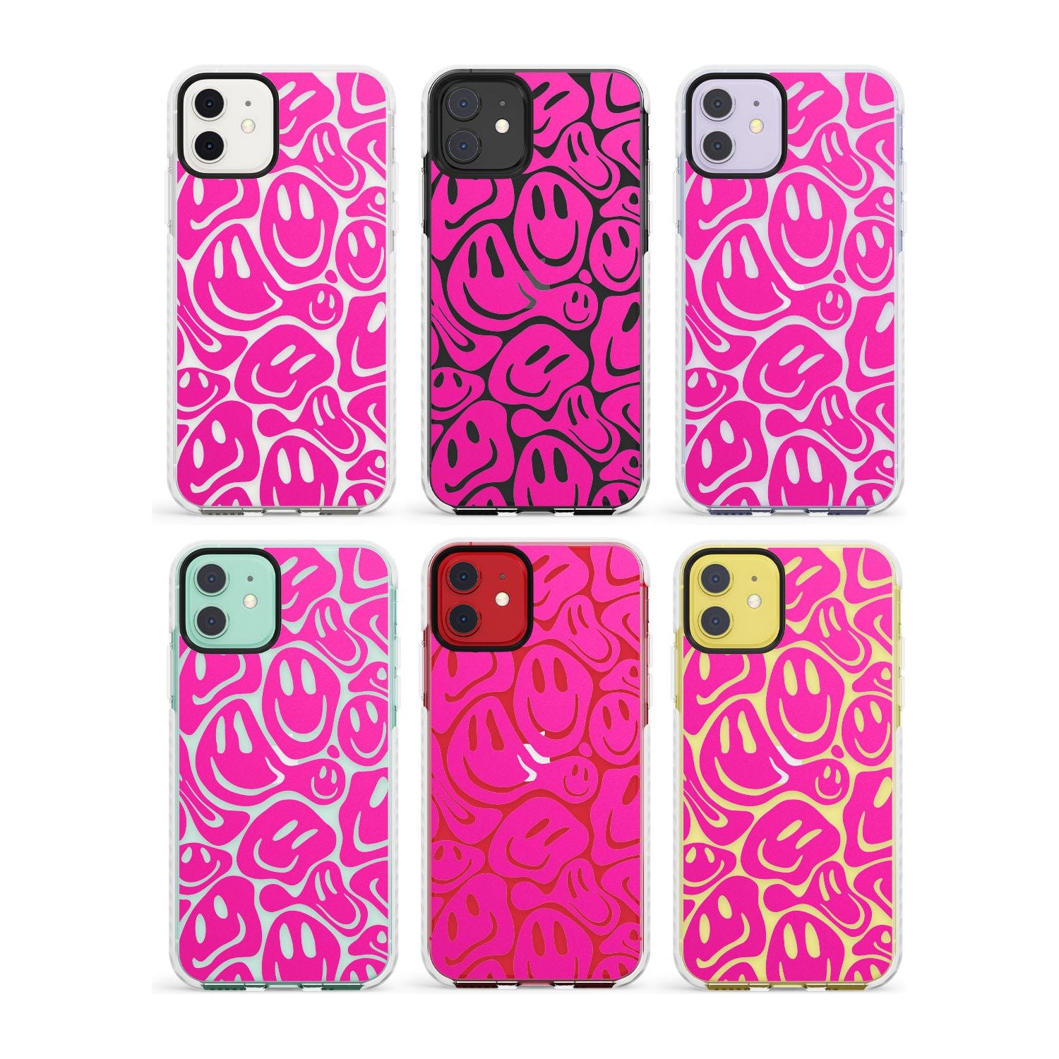 Blue Acid Faces Impact Phone Case for iPhone 11, iphone 12