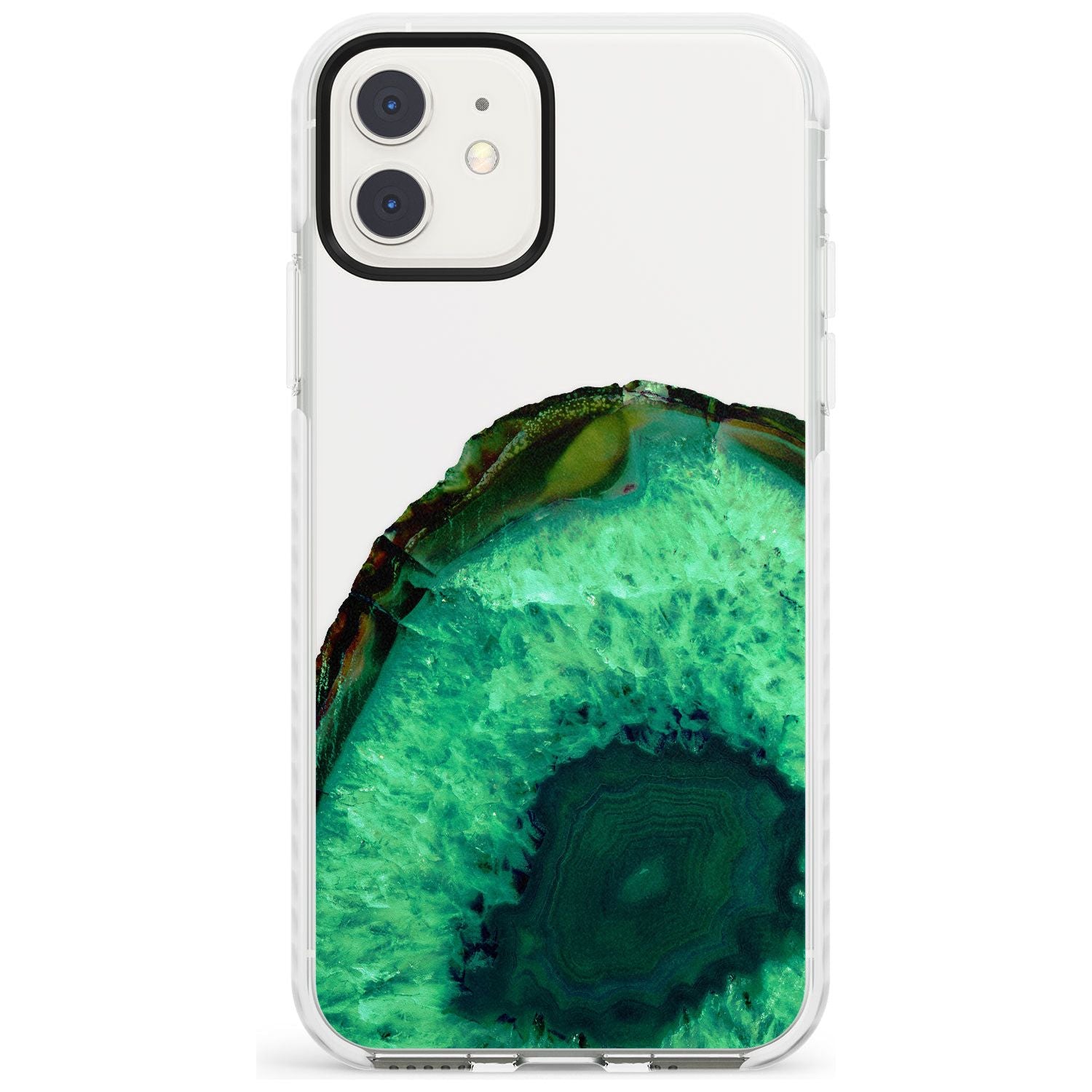 Emerald Green Gemstone Crystal Clear Design Impact Phone Case for iPhone 11