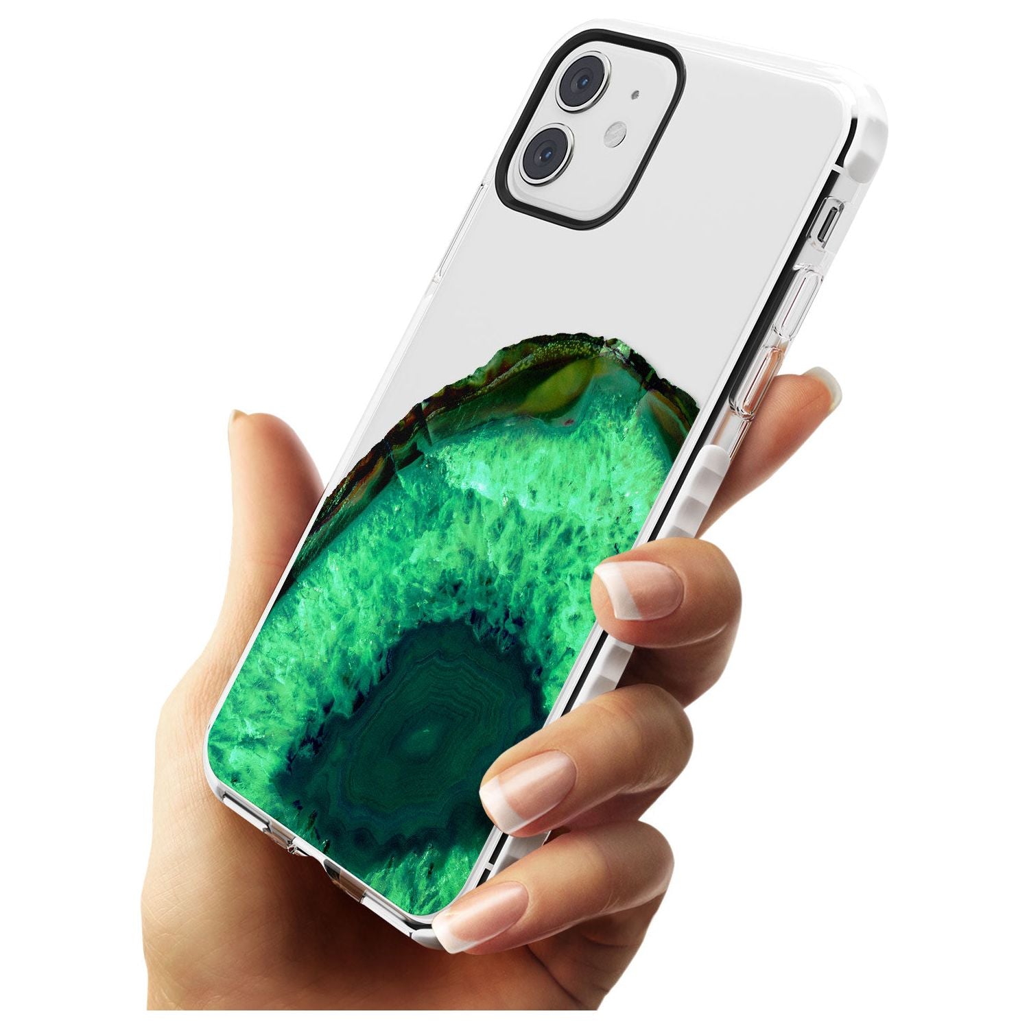 Emerald Green Gemstone Crystal Clear Design Impact Phone Case for iPhone 11