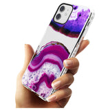 Purple & White Gemstone Crystal Clear Design Impact Phone Case for iPhone 11