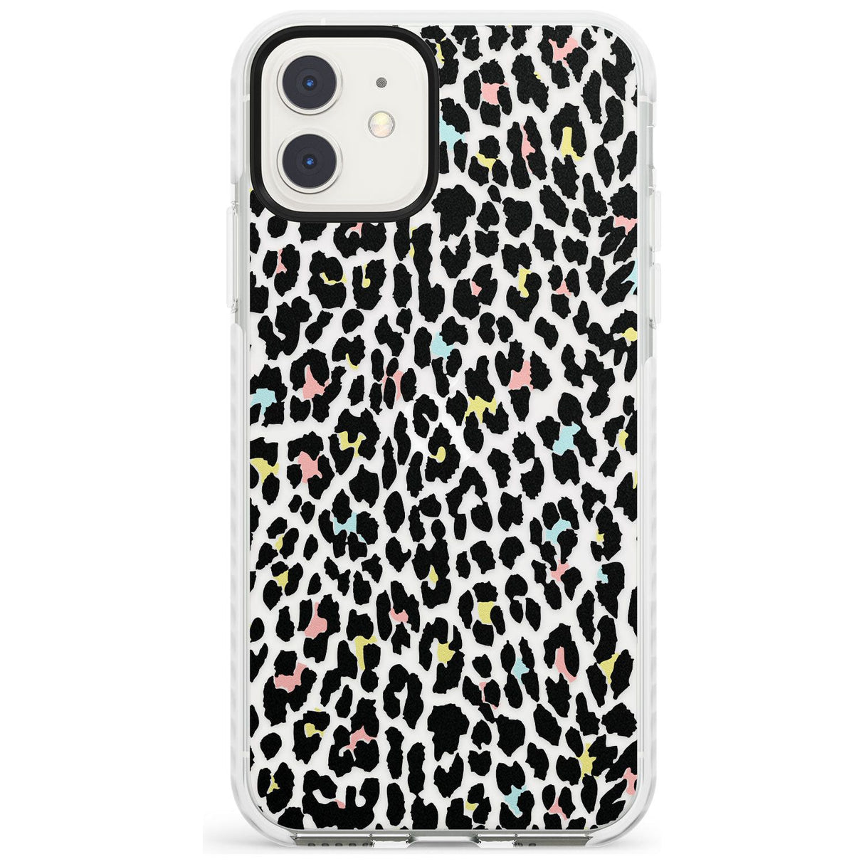 Mixed Pastels Leopard Print - Transparent Impact Phone Case for iPhone 11