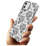 Black Tiger Roar Pattern Impact Phone Case for iPhone 11