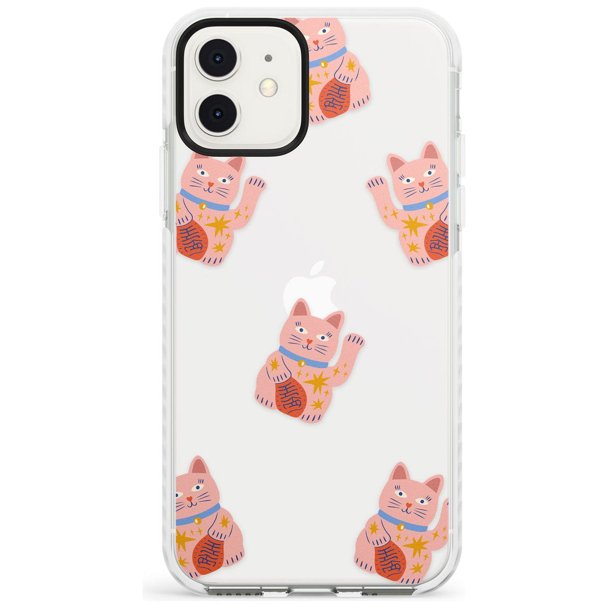 Waving Cat Pattern Impact Phone Case for iPhone 11