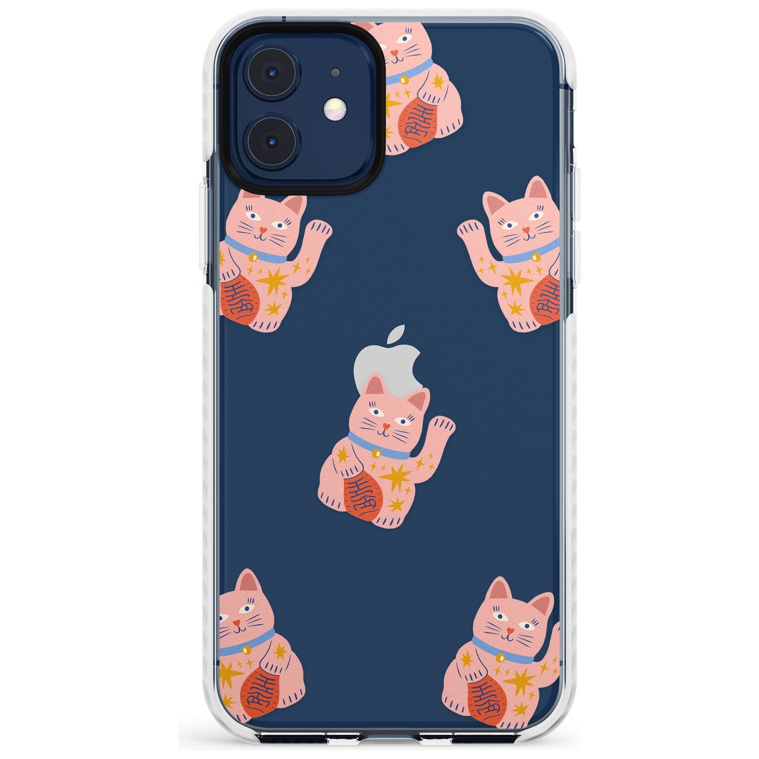 Waving Cat Pattern Impact Phone Case for iPhone 11