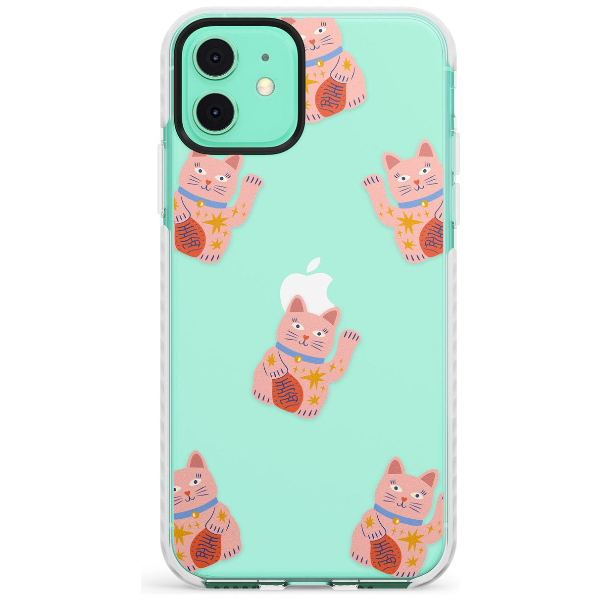 Waving Cat Pattern Impact Phone Case for iPhone 11