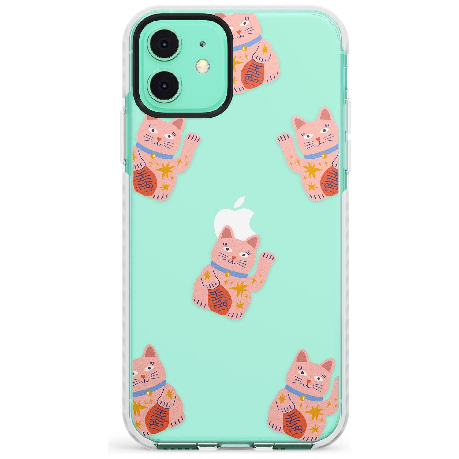 Waving Cat Pattern Impact Phone Case for iPhone 11