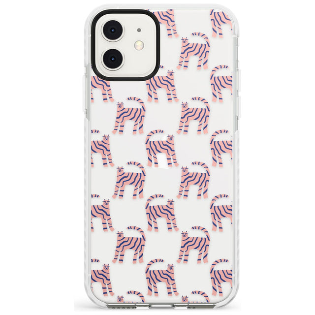 Pink and Blue Cat Pattern Impact Phone Case for iPhone 11