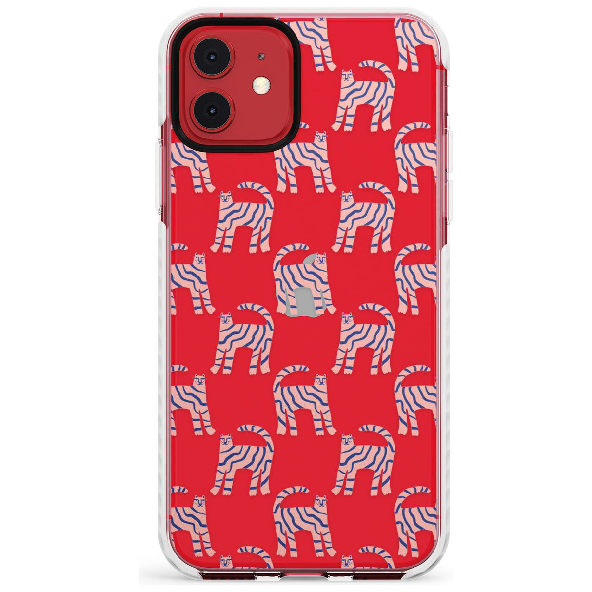 Pink and Blue Cat Pattern Impact Phone Case for iPhone 11