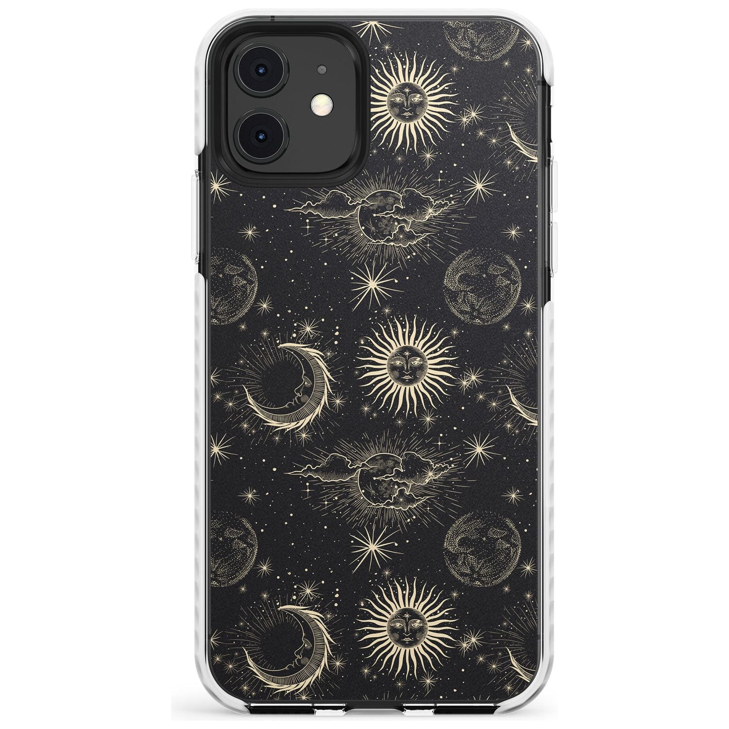 Large Suns, Moons & Clouds Slim TPU Phone Case for iPhone 11
