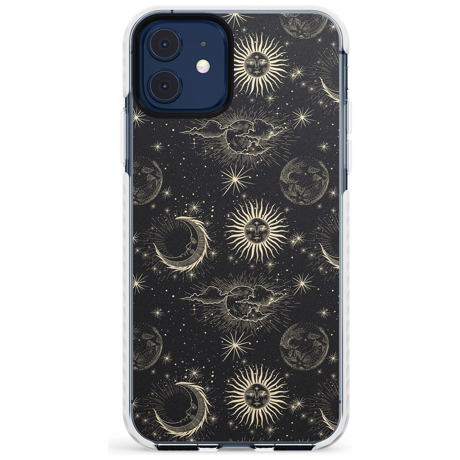 Large Suns, Moons & Clouds Slim TPU Phone Case for iPhone 11