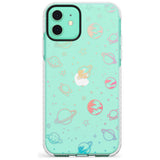 Outer Space Outlines: Pastels on Clear Slim TPU Phone Case for iPhone 11