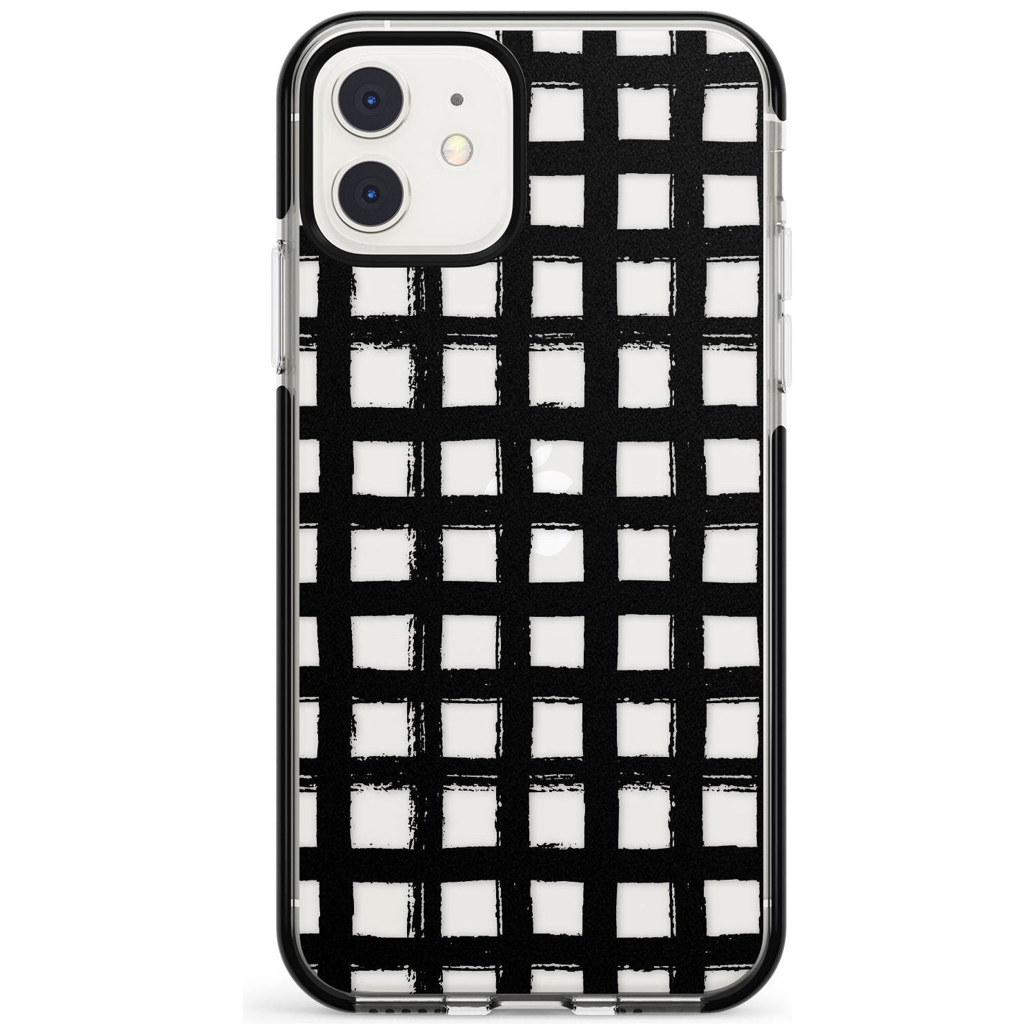 Messy Black Grid - Clear Pink Fade Impact Phone Case for iPhone 11 Pro Max