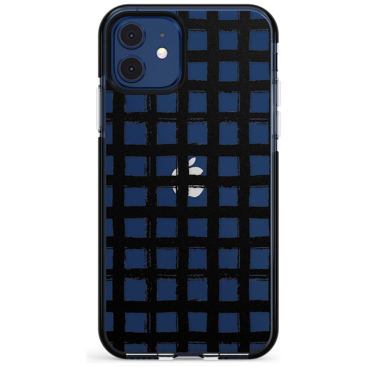 Messy Black Grid - Clear Pink Fade Impact Phone Case for iPhone 11 Pro Max