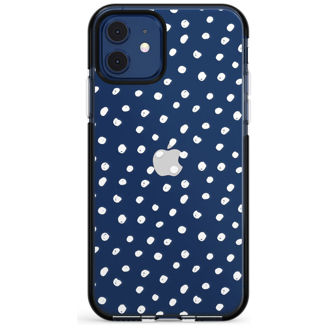 Messy White Dot Pattern Pink Fade Impact Phone Case for iPhone 11 Pro Max
