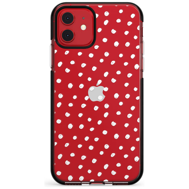 Messy White Dot Pattern Pink Fade Impact Phone Case for iPhone 11 Pro Max
