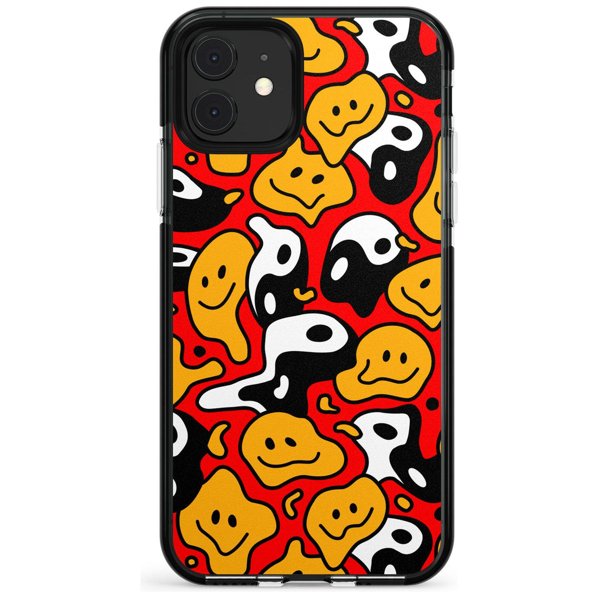 Yin Yang Acid Face Black Impact Phone Case for iPhone 11 Pro Max