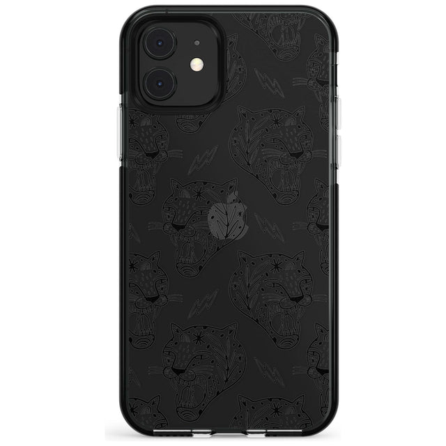Black Tiger Roar Pattern Black Impact Phone Case for iPhone 11 Pro Max