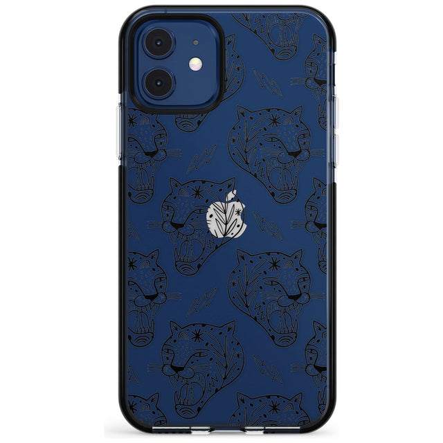 Black Tiger Roar Pattern Black Impact Phone Case for iPhone 11 Pro Max