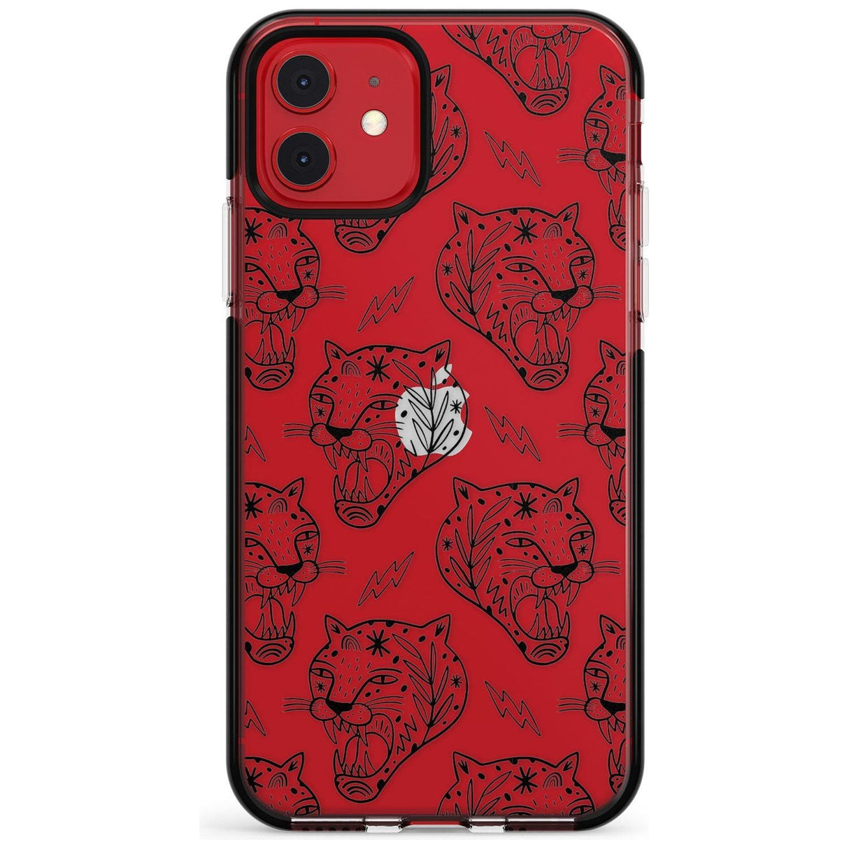 Black Tiger Roar Pattern Black Impact Phone Case for iPhone 11 Pro Max