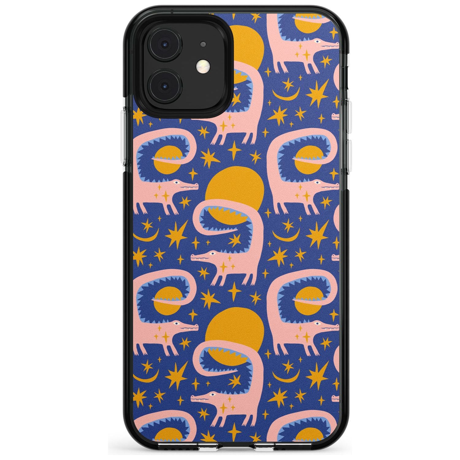 Sun Croc Pattern Black Impact Phone Case for iPhone 11 Pro Max