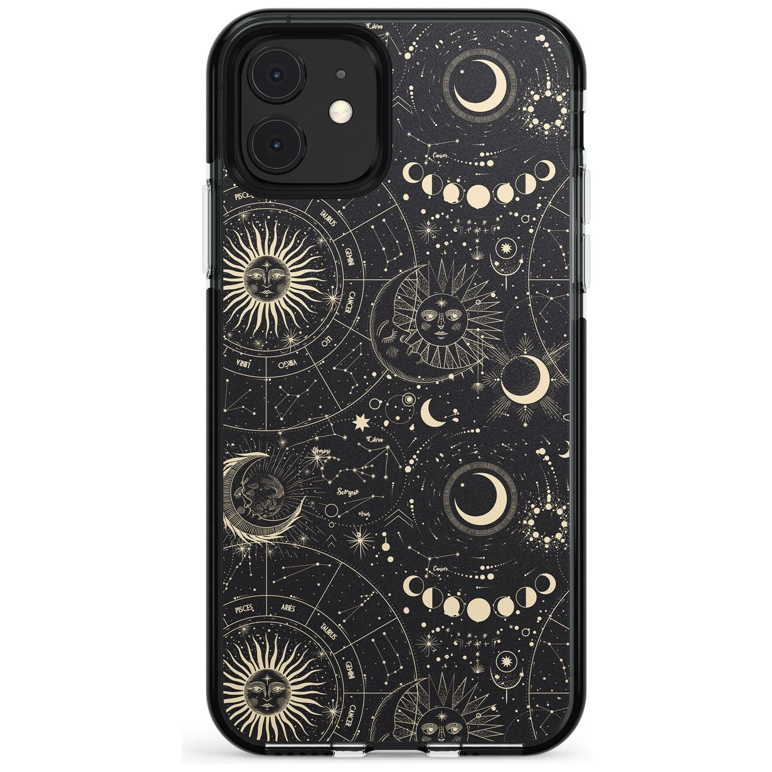 Suns, Moons & Star Signs Pink Fade Impact Phone Case for iPhone 11 Pro Max