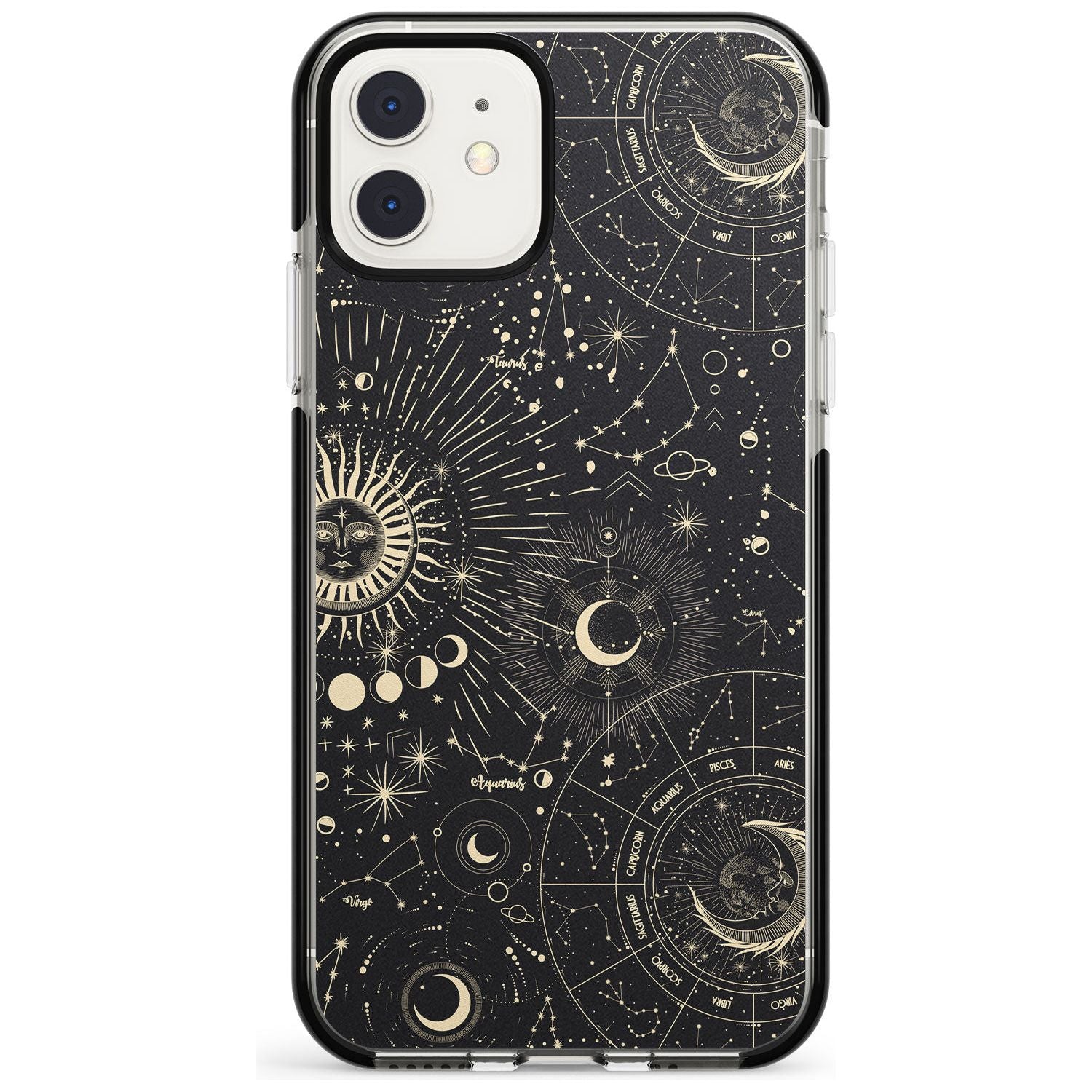 Suns & Zodiac Charts Pink Fade Impact Phone Case for iPhone 11 Pro Max