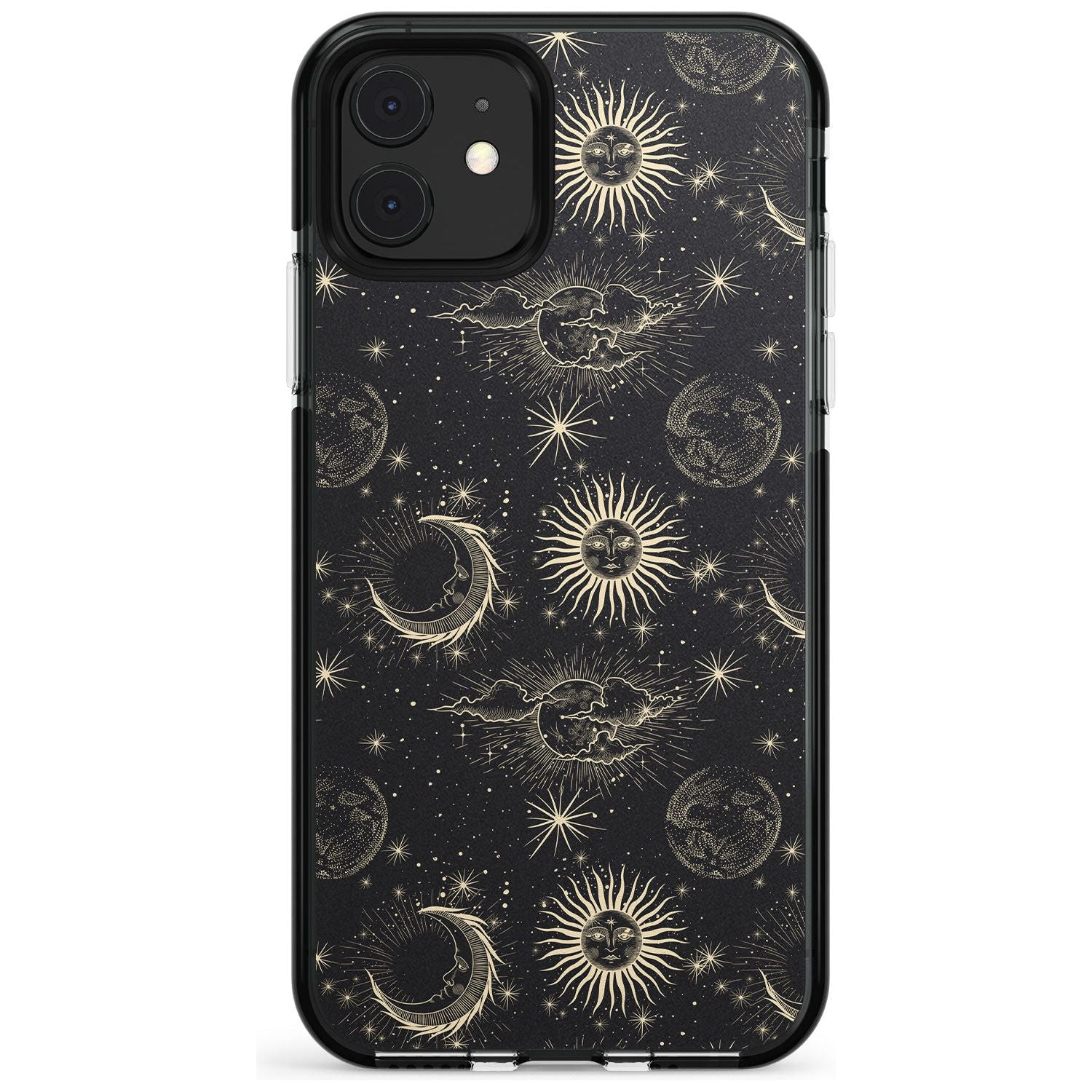 Large Suns, Moons & Clouds Pink Fade Impact Phone Case for iPhone 11 Pro Max