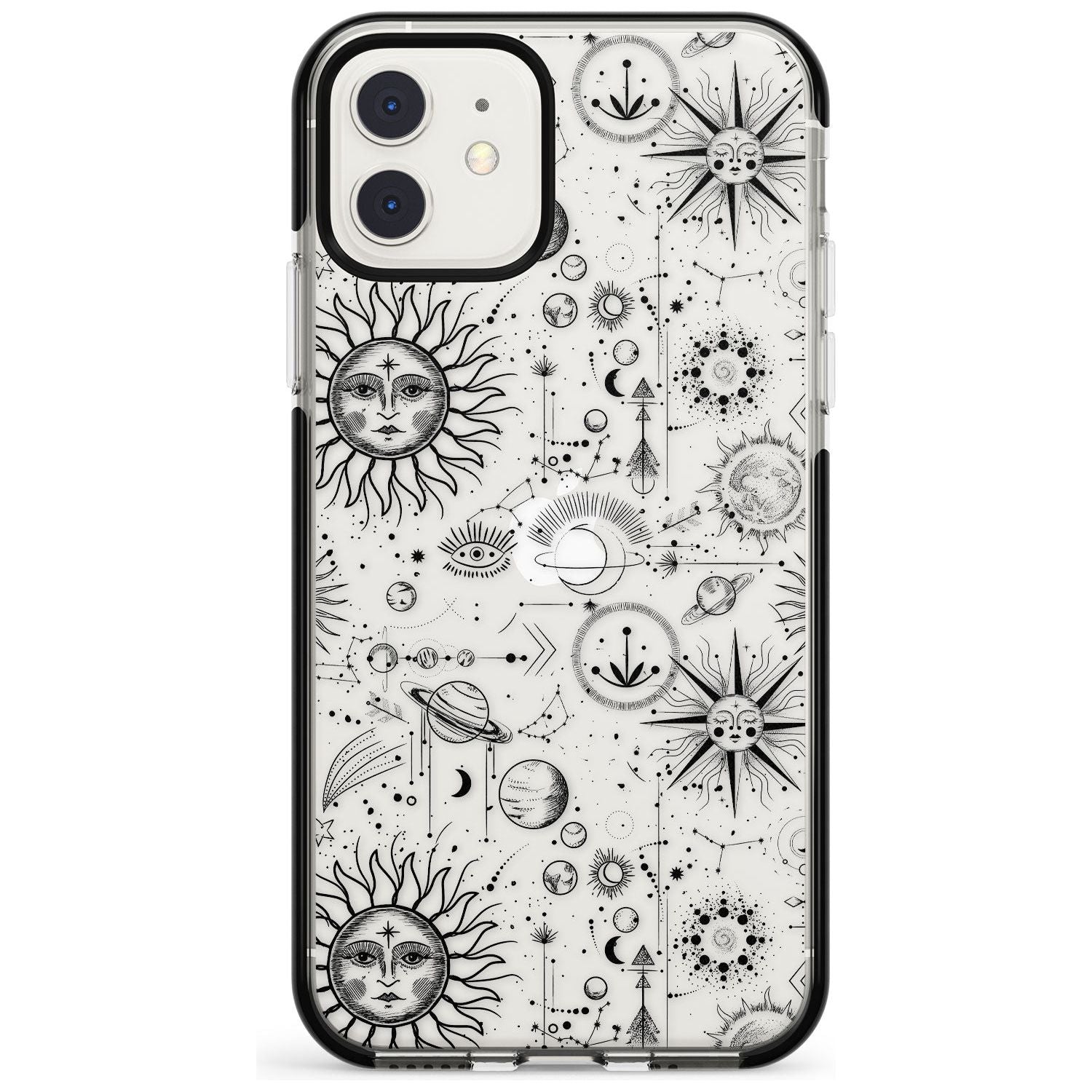 Suns & Planets Astrological Black Impact Phone Case for iPhone 11