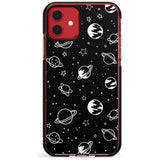 Outer Space Outlines: White on Black Pink Fade Impact Phone Case for iPhone 11 Pro Max