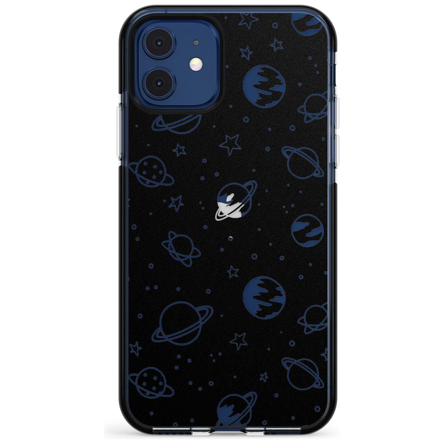 Outer Space Outlines: Clear on Black Pink Fade Impact Phone Case for iPhone 11 Pro Max