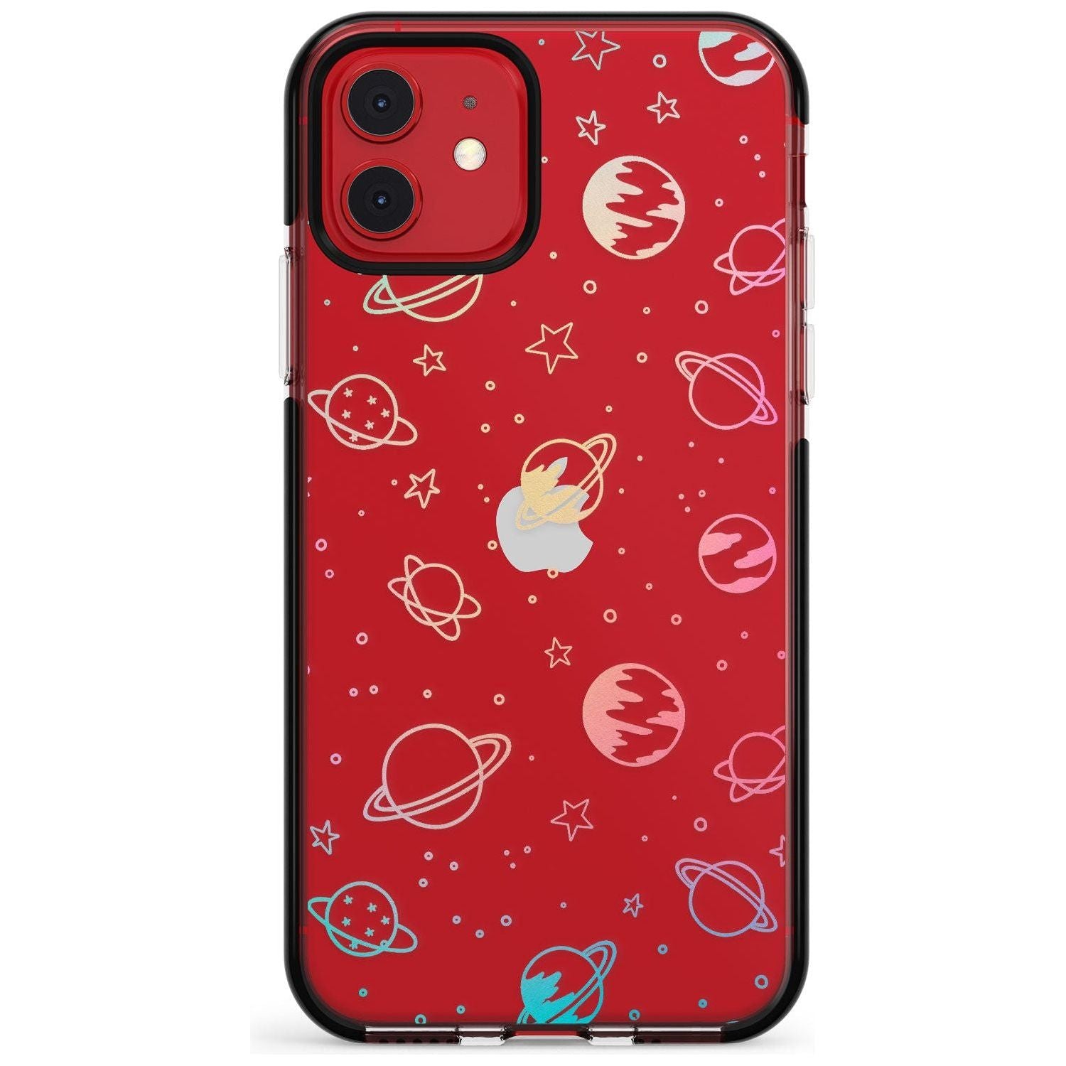 Outer Space Outlines: Pastels on Clear Pink Fade Impact Phone Case for iPhone 11 Pro Max
