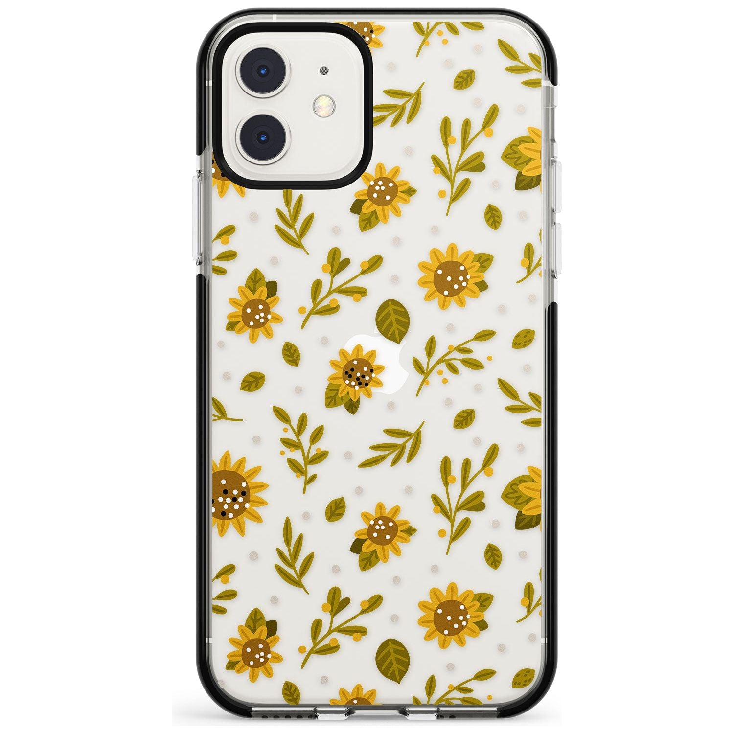 Sweet as Honey Patterns: Sunflowers (Clear) Black Impact Phone Case for iPhone 11