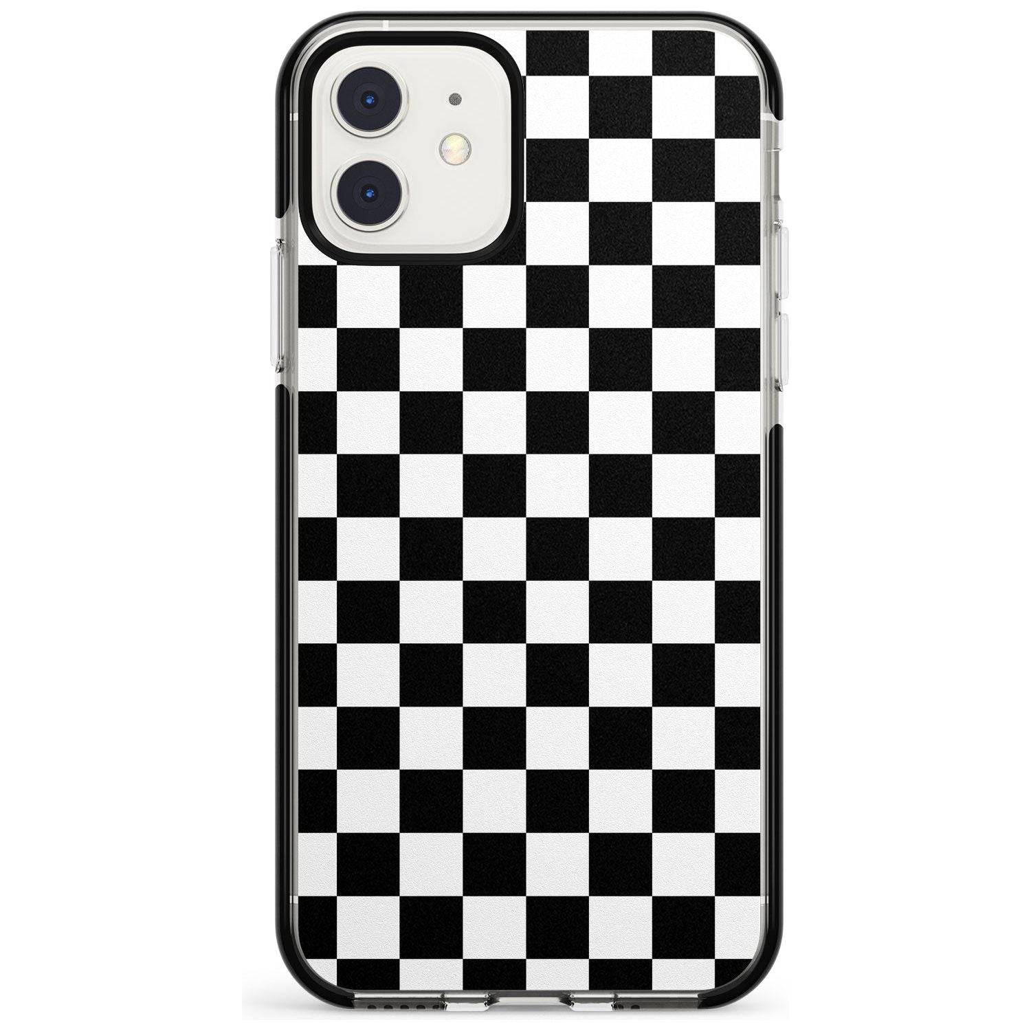 Black Checkered iPhone Case  Black Impact Phone Case - Case Warehouse