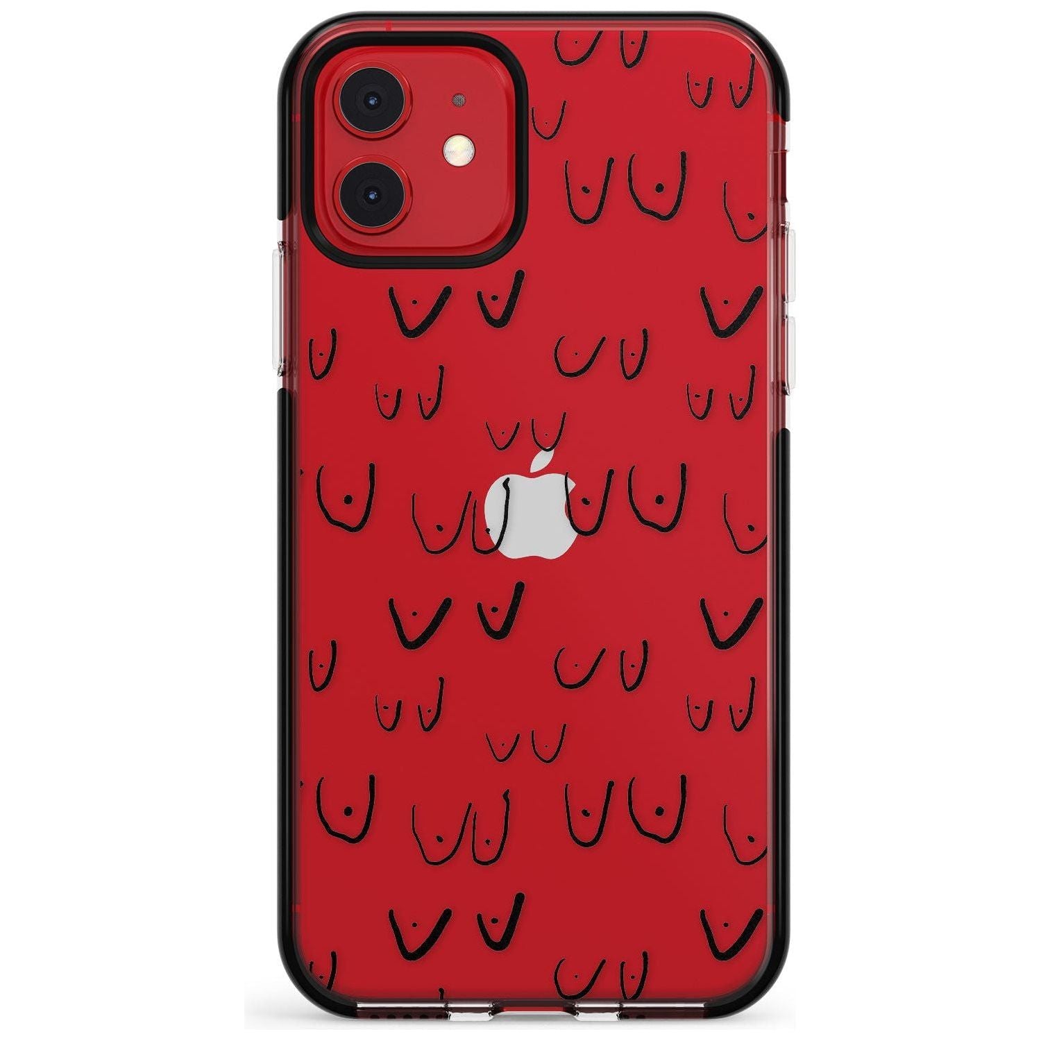 Boob Pattern (Black) Pink Fade Impact Phone Case for iPhone 11 Pro Max