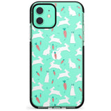 White Bunnies and Carrots Black Impact Phone Case for iPhone 11 Pro Max