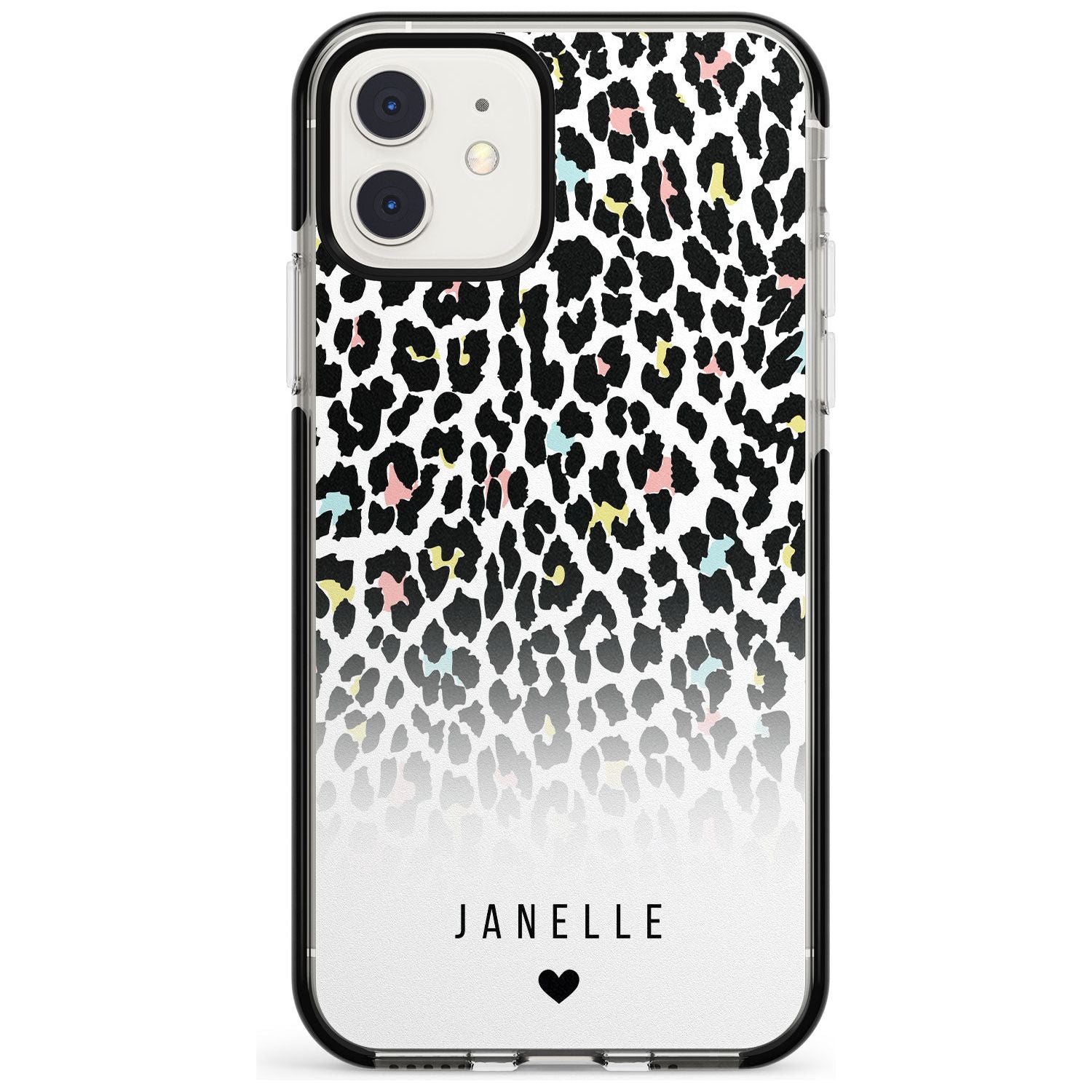 Custom Pastel Leopard Spots iPhone Case  Black Impact Custom Phone Case - Case Warehouse