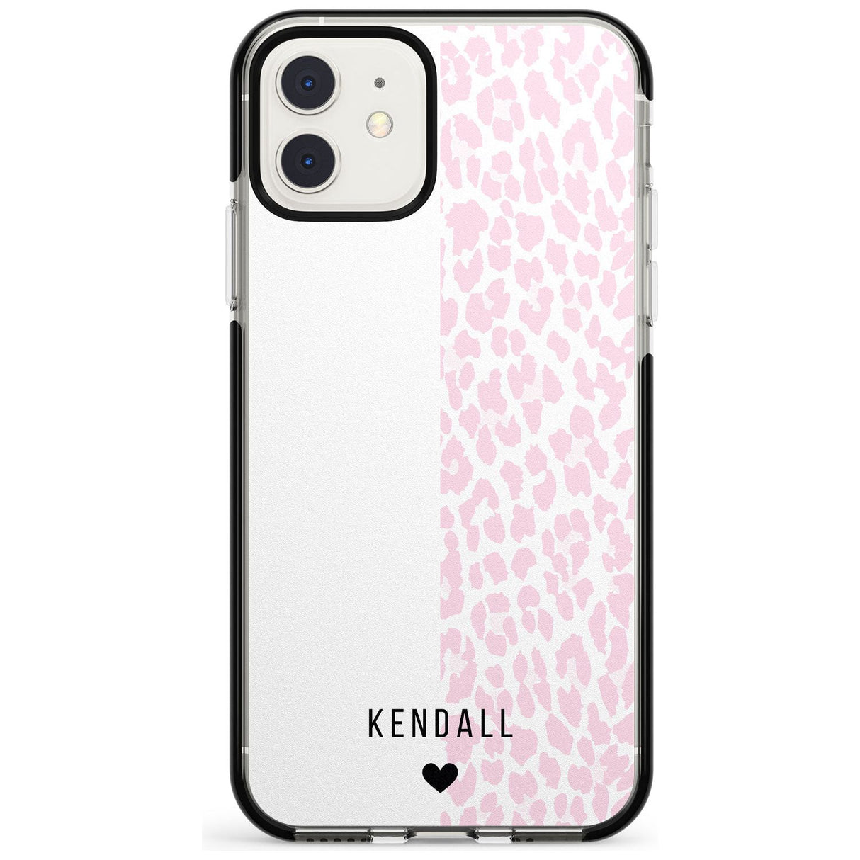 Custom Pink & White Leopard Spots iPhone Case  Black Impact Custom Phone Case - Case Warehouse