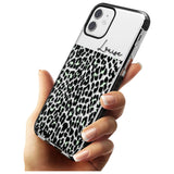 CustomSeafoam Green & Cursive Leopard Spots Black Impact Phone Case for iPhone 11