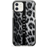 Snow Leopard Print iPhone Case  Black Impact Custom Phone Case - Case Warehouse