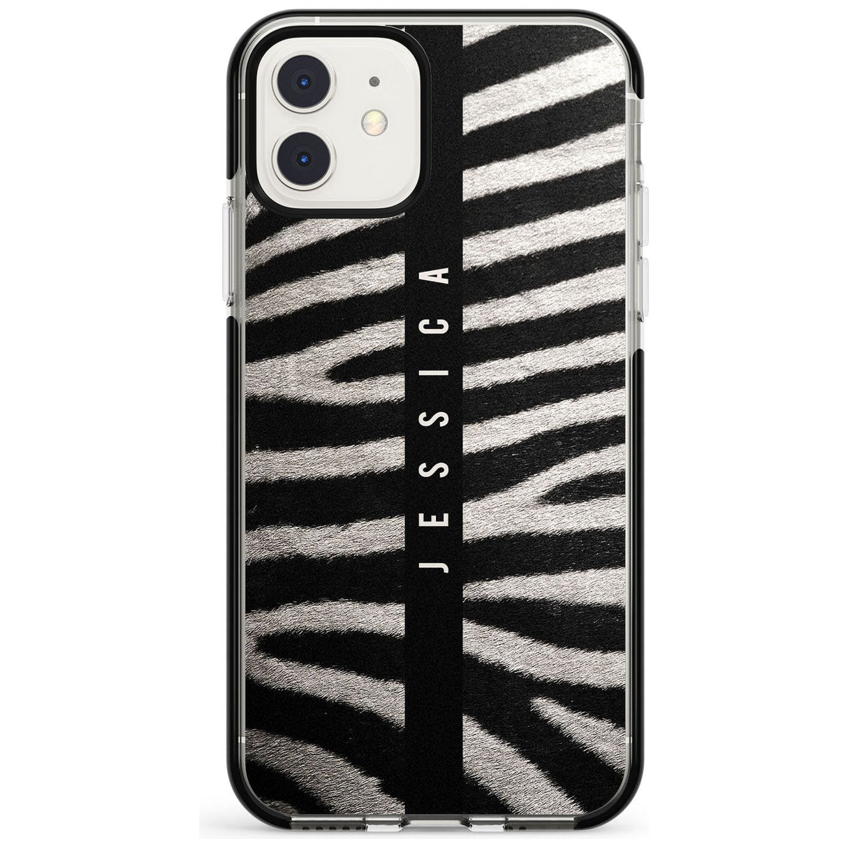 Zebra Print iPhone Case  Black Impact Custom Phone Case - Case Warehouse