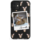 Personalised Abyssinian Cat Photo Black Impact Phone Case for iPhone 11 Pro Max