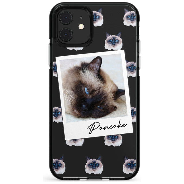 Personalised Burmese Cat Photo Black Impact Phone Case for iPhone 11 Pro Max