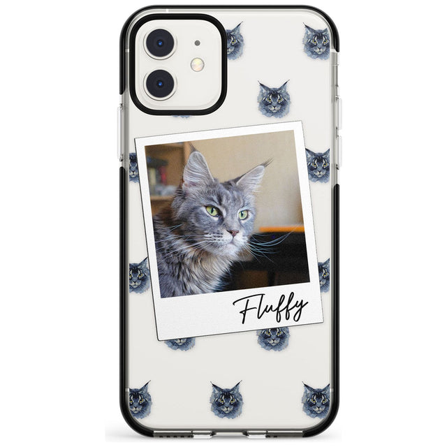 Personalised Maine Coon Photo Black Impact Phone Case for iPhone 11 Pro Max