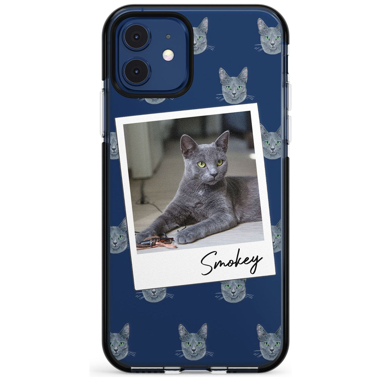 Personalised Korat Cat Photo Black Impact Phone Case for iPhone 11 Pro Max