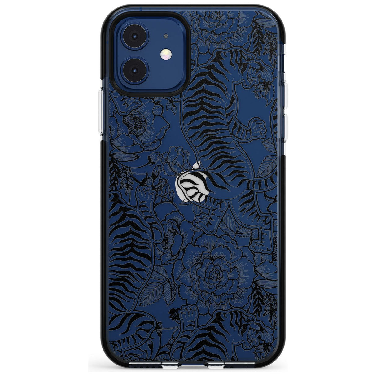 Personalised Chinese Tiger Pattern Black Impact Phone Case for iPhone 11 Pro Max